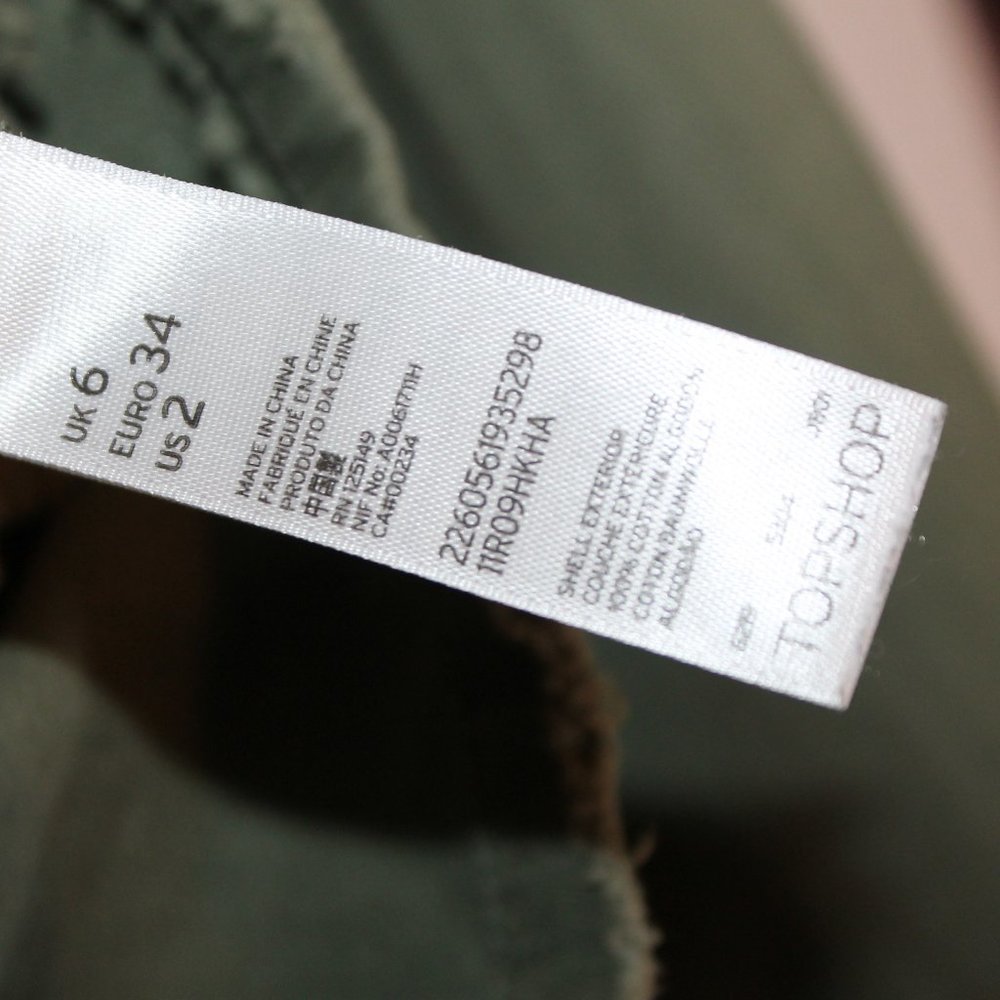 Top Shop green jacket, U.S. size 2